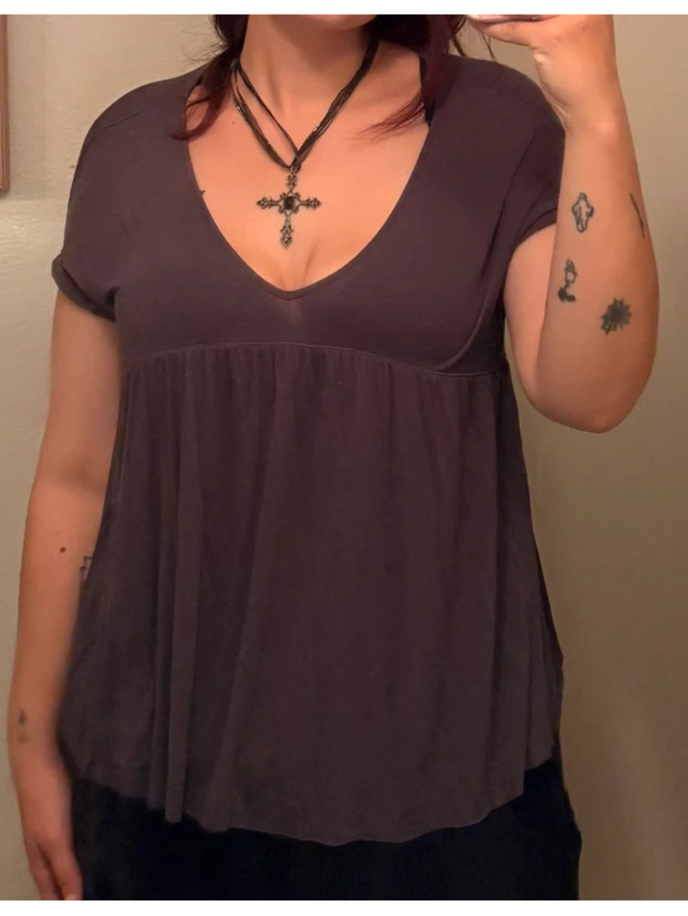 Gray Mudd Y2K 2000’s Babydoll Trendy Top